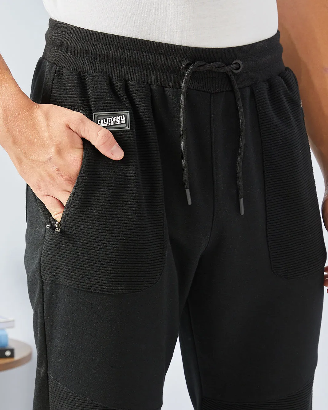 Senior Boys Black Track Pants sold by Redtag product image thumbnail 4