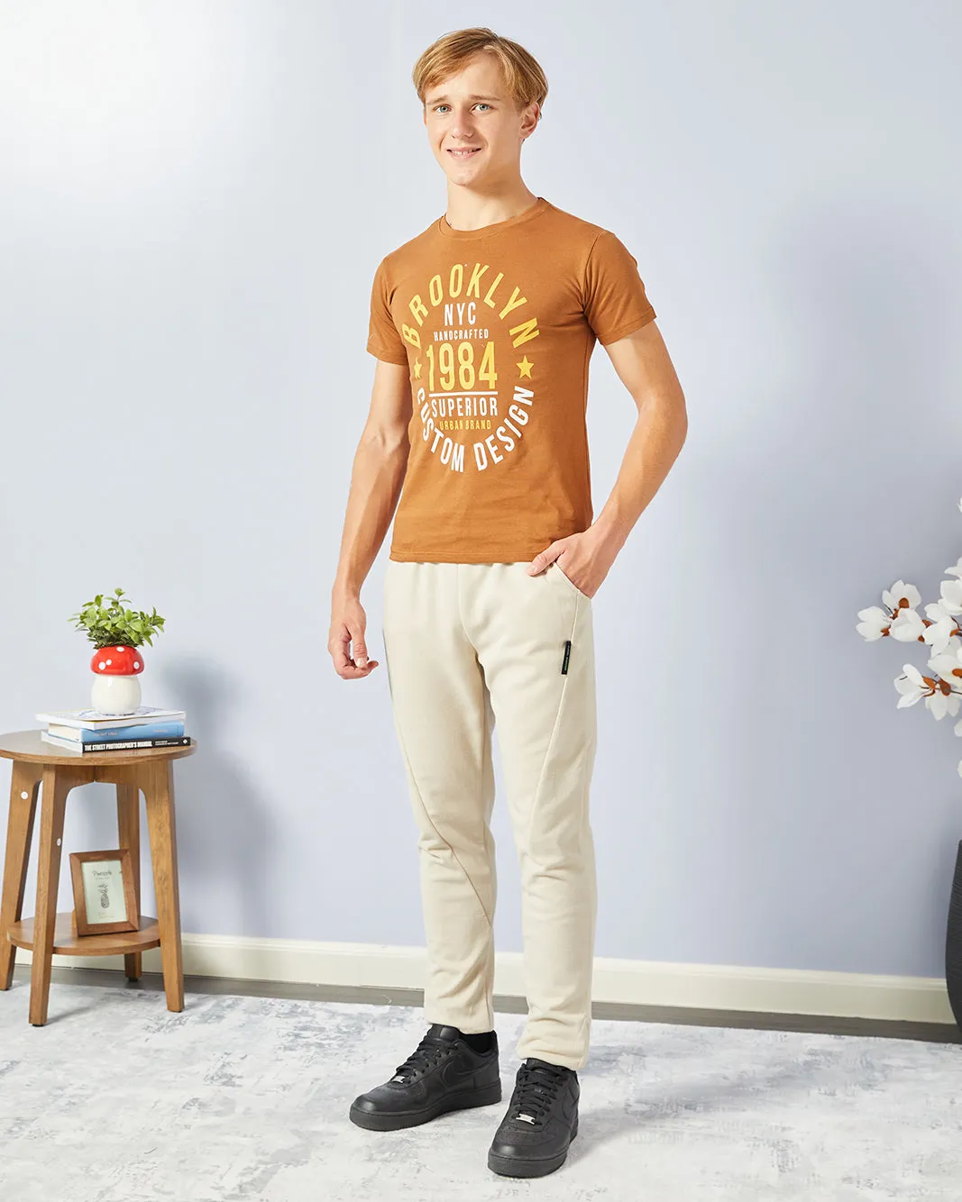 Senior Boys Rust Printed T-Shirt sold by Redtag product image thumbnail 2