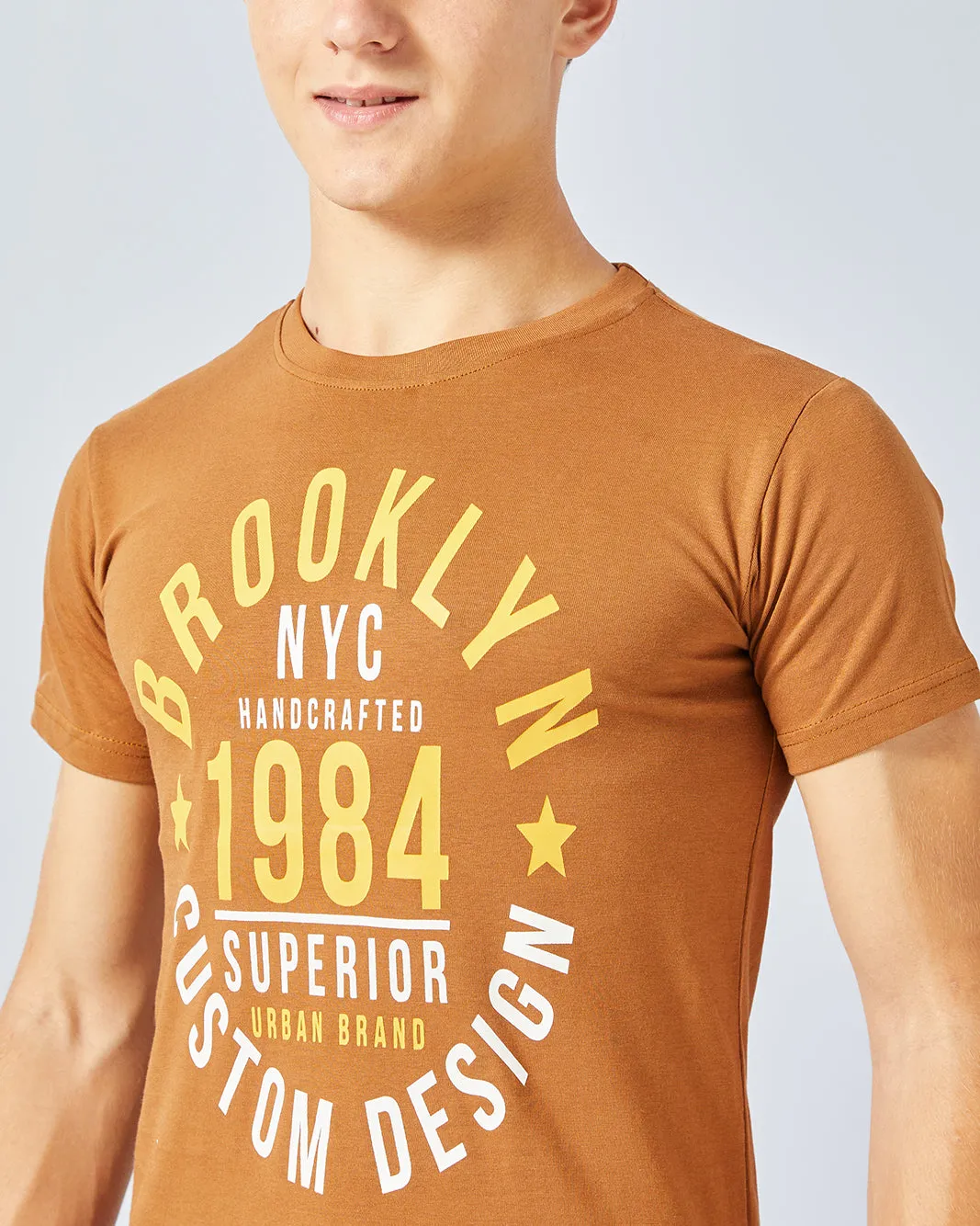 Senior Boys Rust Printed T-Shirt sold by Redtag product image thumbnail 4