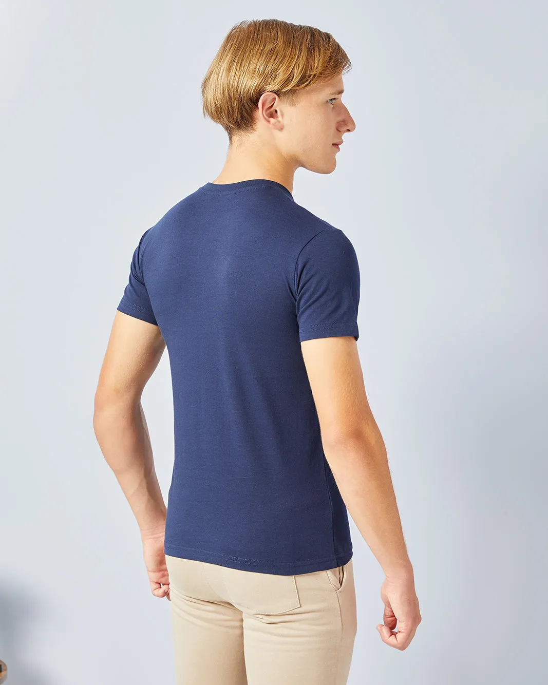 Senior Boys Navy Printed T-Shirt sold by Redtag product image thumbnail 3