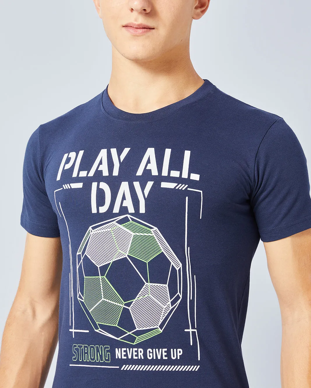 Senior Boys Navy Printed T-Shirt sold by Redtag product image thumbnail 4