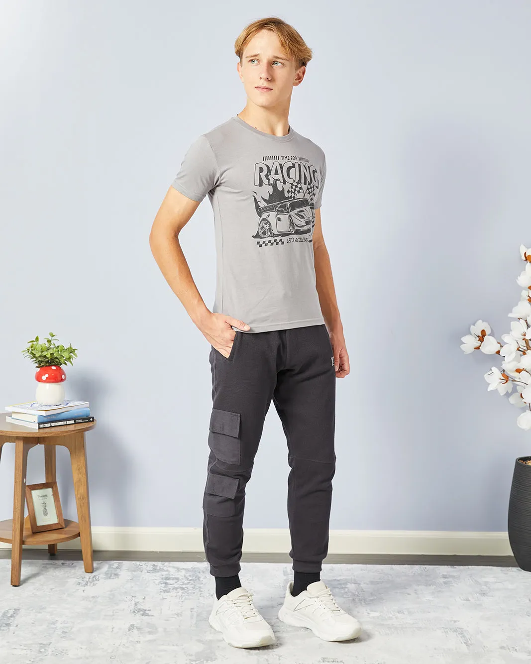 Senior Boys Grey Printed T-Shirt sold by Redtag product image thumbnail 2