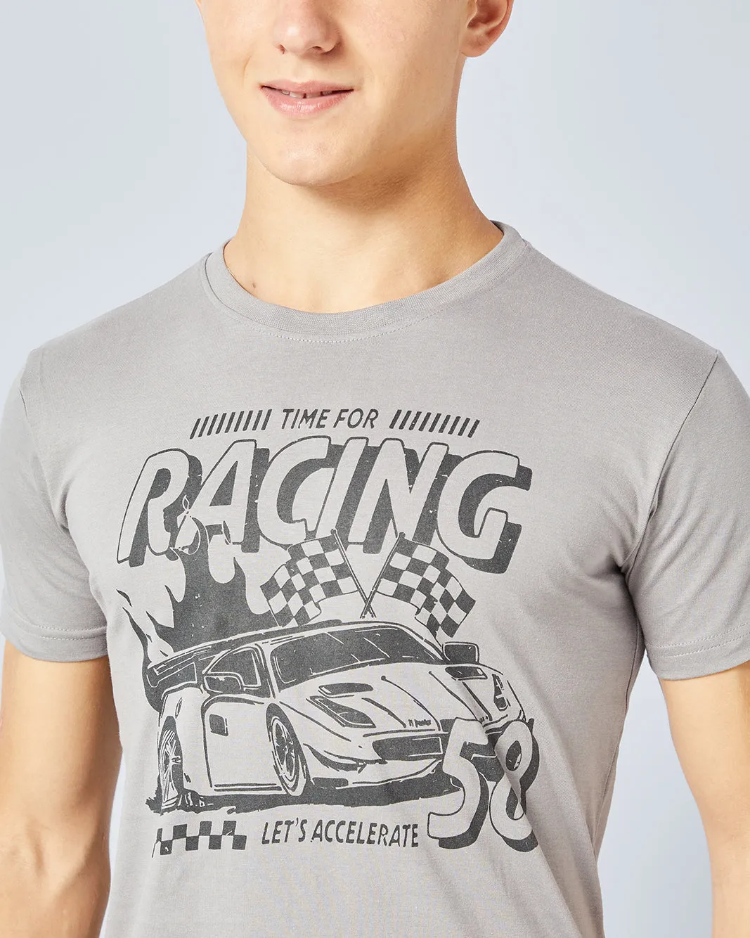 Senior Boys Grey Printed T-Shirt sold by Redtag product image thumbnail 4