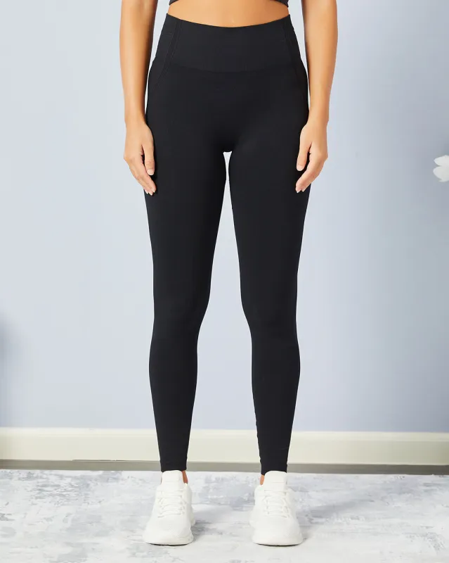 Women Black Active Legging sold by Redtag
