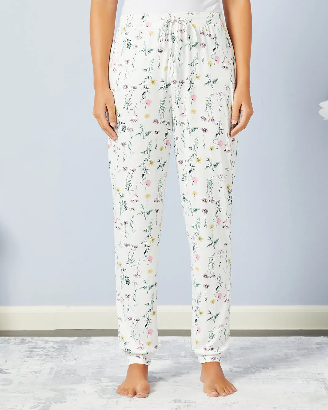 Women White Printed Pajama Set (2 Piece) sold by Redtag product image thumbnail 3