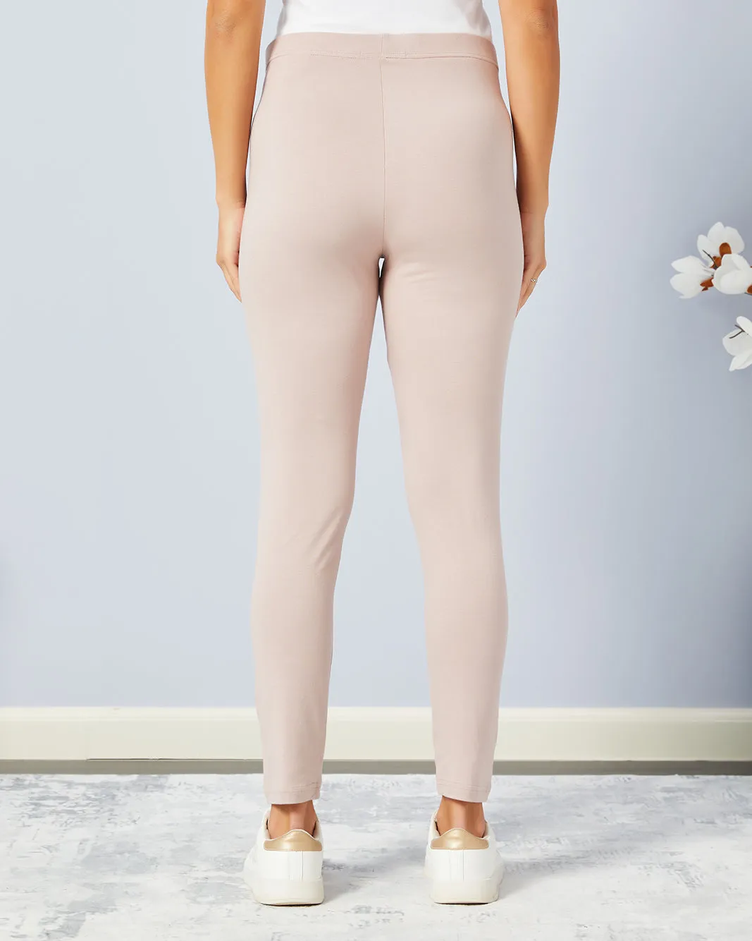Women Beige Full Length Legging sold by Redtag product image thumbnail 3