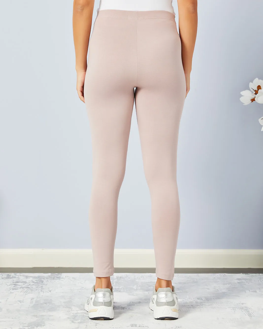 Women Beige Full Length Legging sold by Redtag product image thumbnail 3