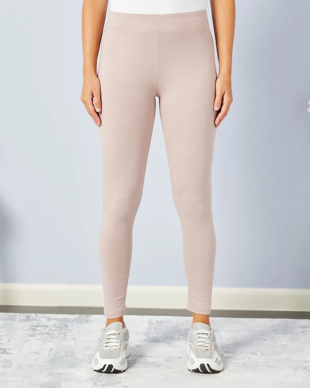 Women Beige Full Length Legging sold by Redtag