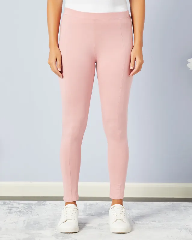 Women Pink Front Seam Legging sold by Redtag