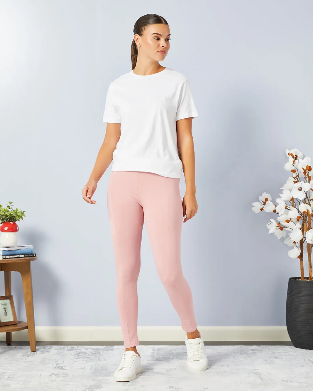 Women Pink Front Seam Legging sold by Redtag product image thumbnail 2
