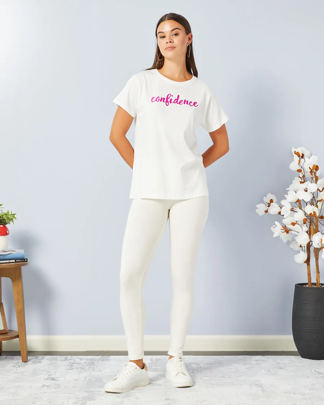 Woman White Graphic T-Shirt sold by Redtag product image thumbnail 2