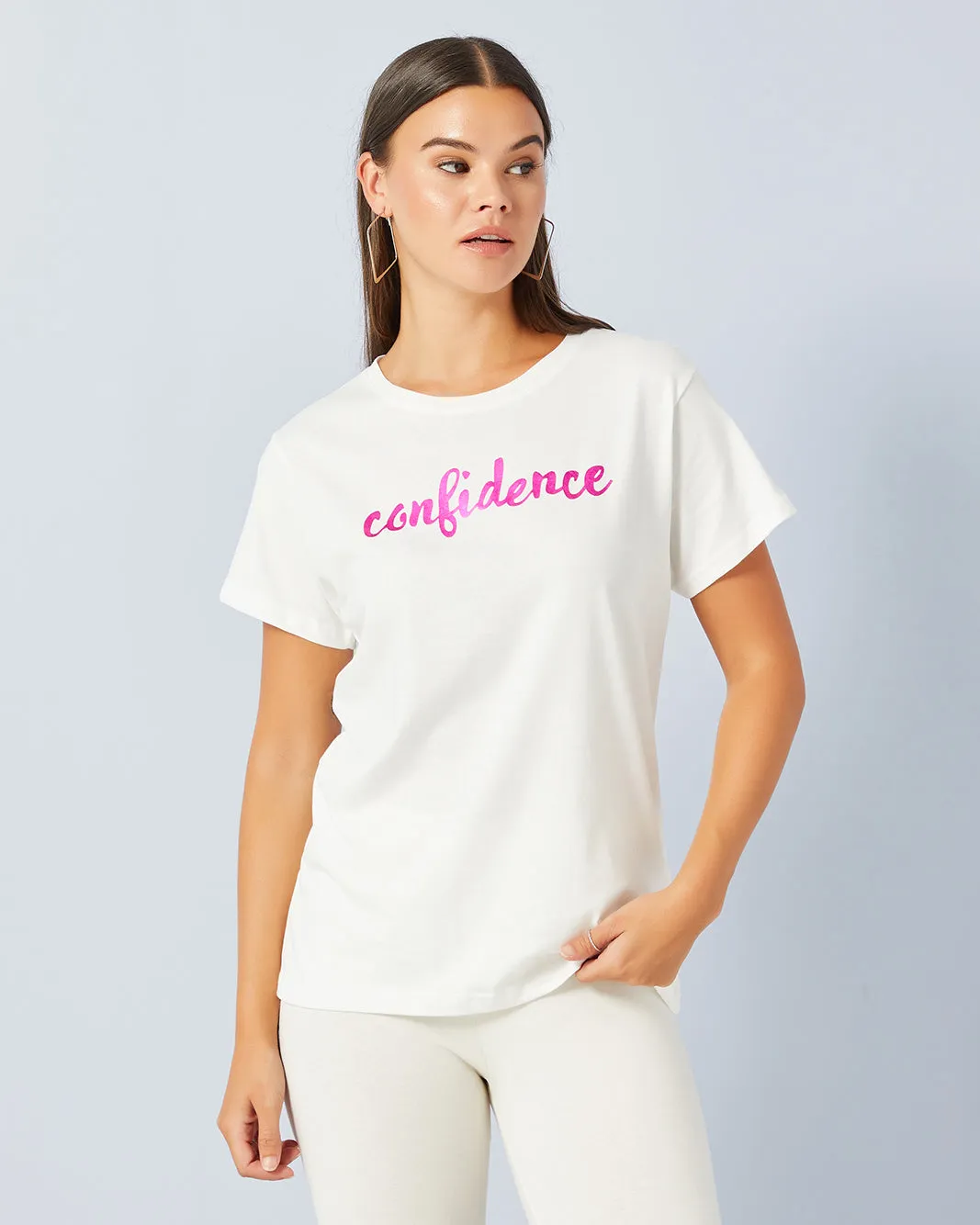 Woman White Graphic T-Shirt sold by Redtag