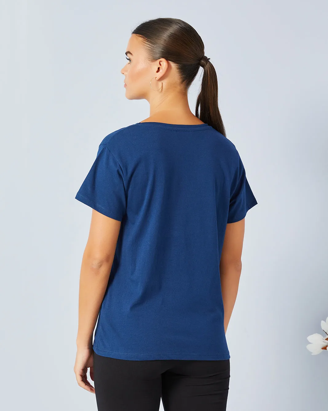 Woman Navy Graphic T-Shirt sold by Redtag product image thumbnail 3