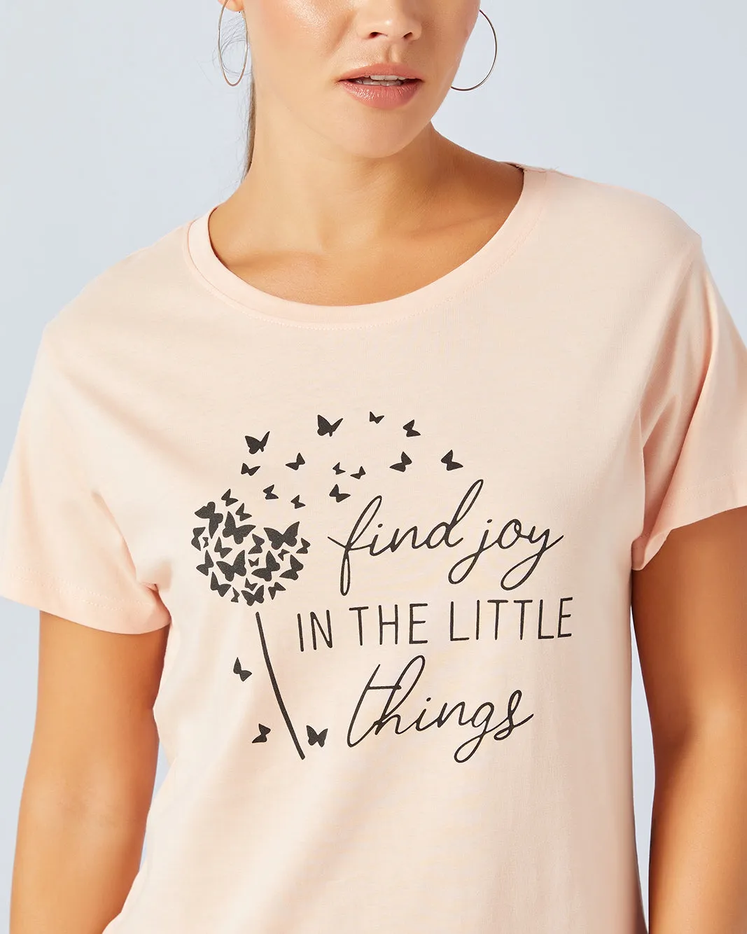 Women Pink Basic Graphic T-Shirt sold by Redtag product image thumbnail 4