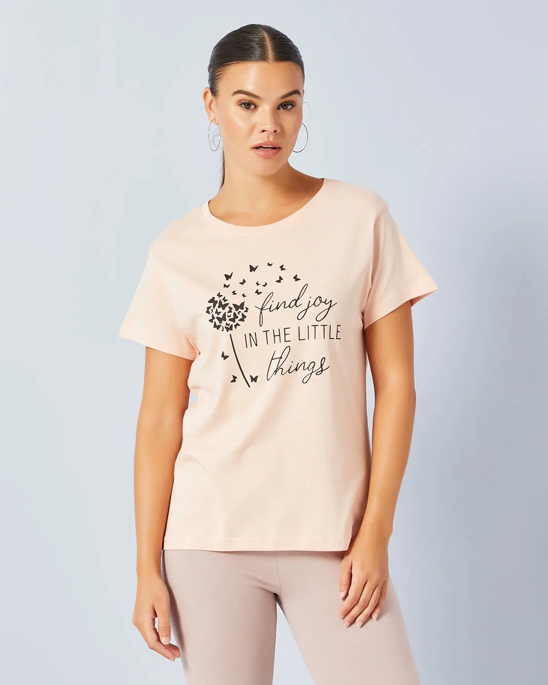 Women Pink Basic Graphic T-Shirt sold by Redtag