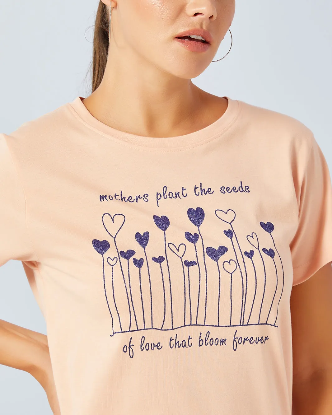 Women Pink Basic Graphic T-Shirt sold by Redtag product image thumbnail 4