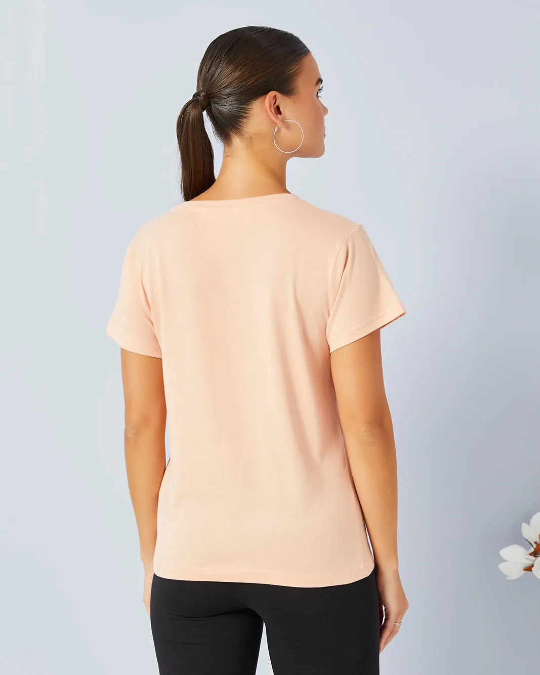 Women Pink Basic Graphic T-Shirt sold by Redtag product image thumbnail 3