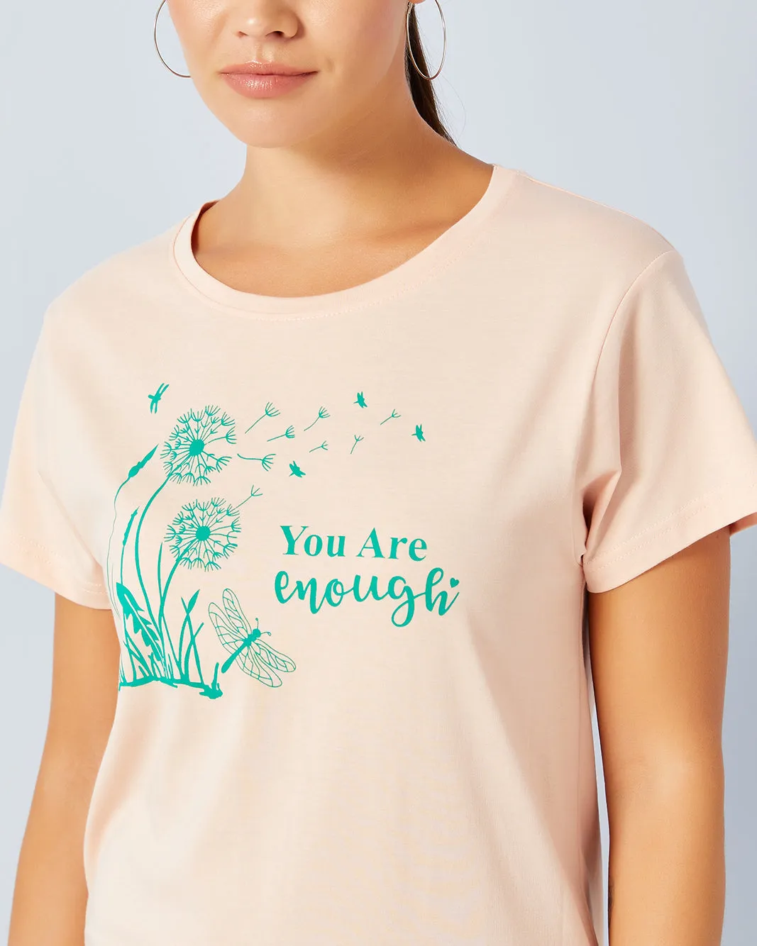 Women Pink Basic Graphic T-Shirt sold by Redtag product image thumbnail 4