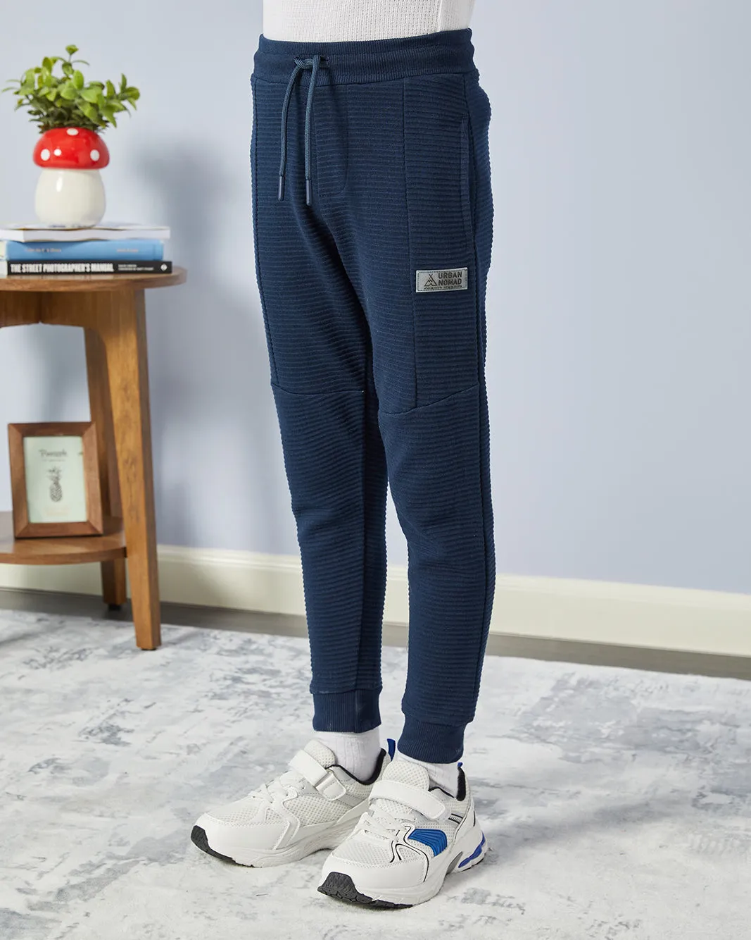 Boys Navy Ottoman Track Pants sold by Redtag