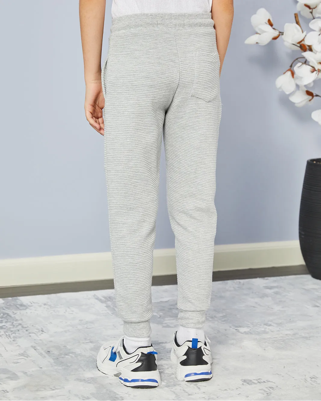 Boys Grey Ottoman Track Pants sold by Redtag product image thumbnail 3