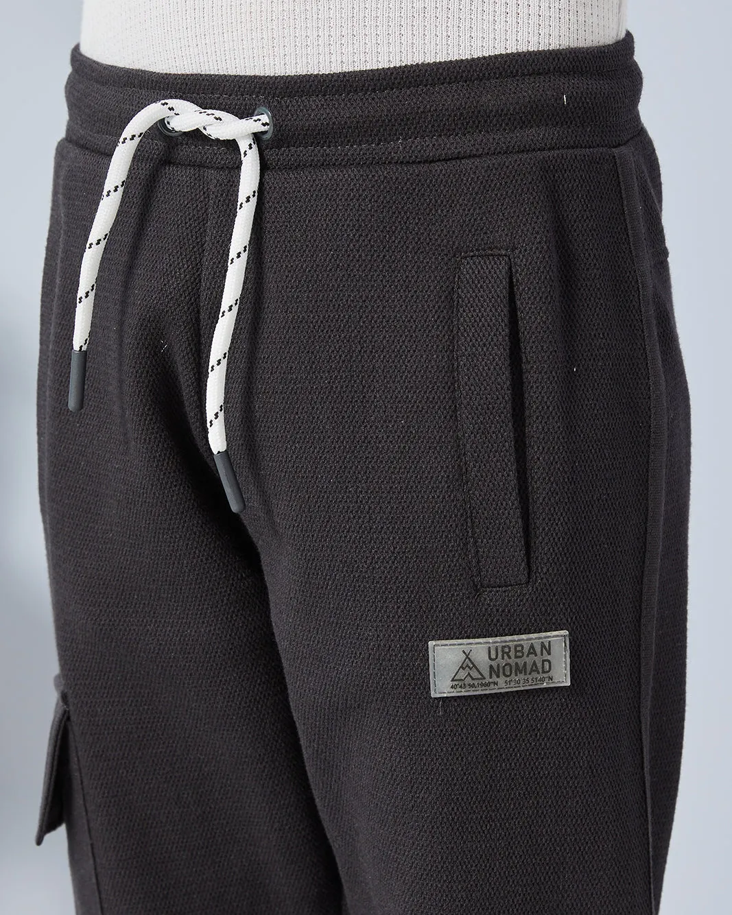 Boys Black Pique Track Pants sold by Redtag product image thumbnail 4