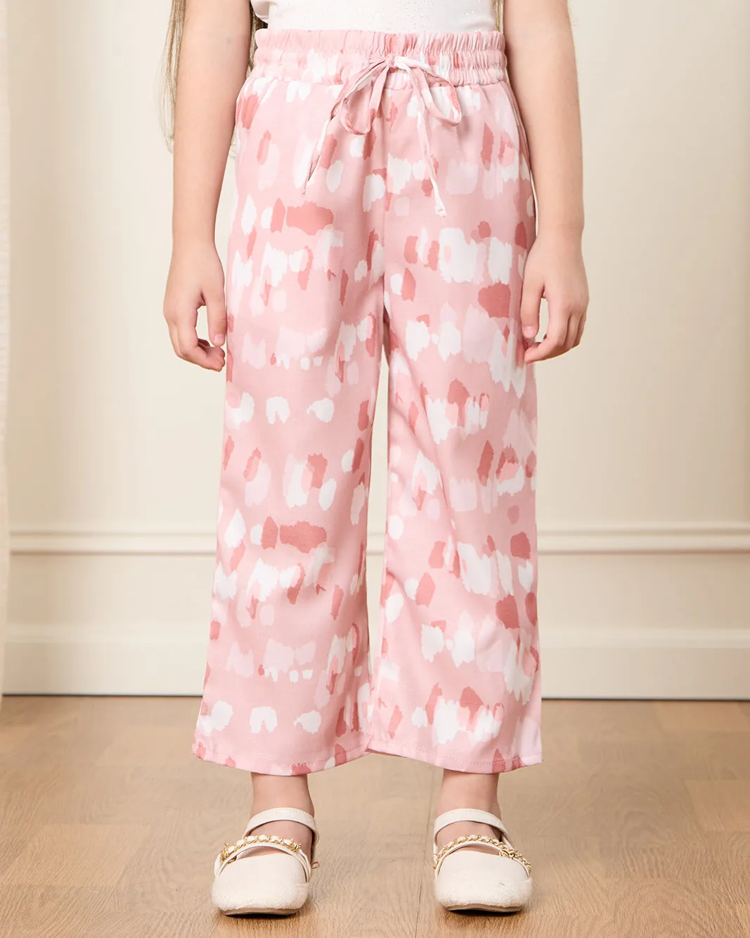 Girls Pink Printed Casual Trousers sold by Redtag