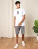 Men Grey Denim Cargo Shorts sold by Redtag