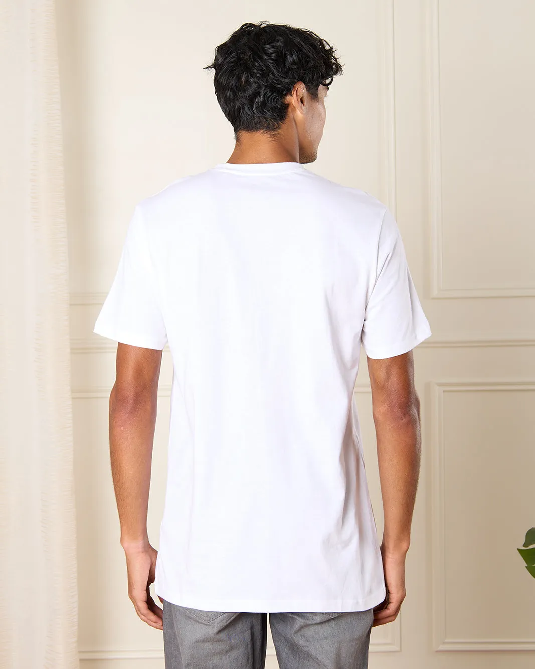 Men White Graphic T-Shirt sold by Redtag product image thumbnail 3