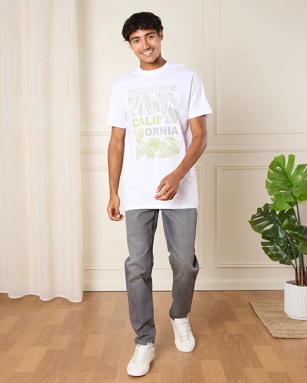 Men White Graphic T-Shirt sold by Redtag product image thumbnail 2