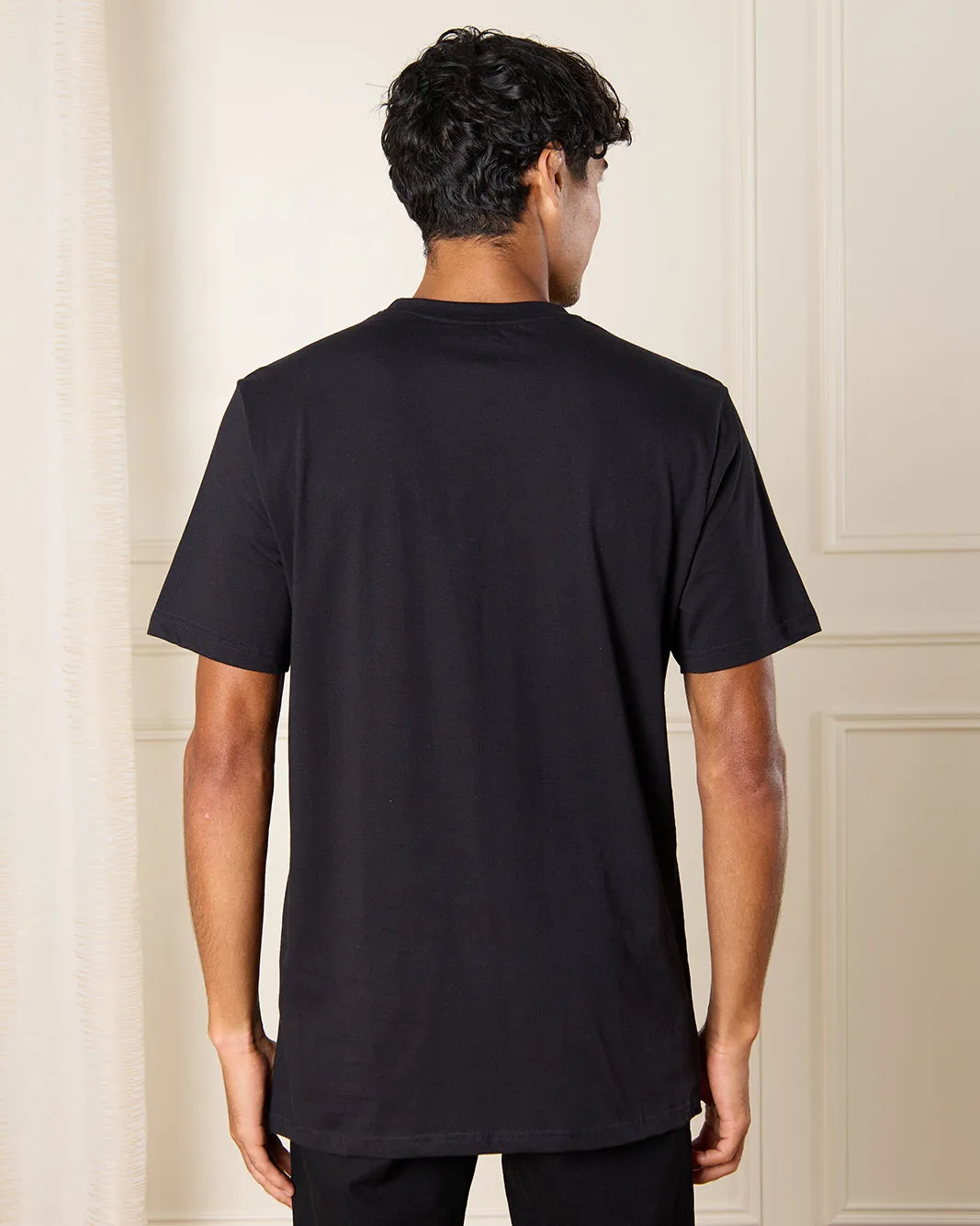 Men Black Graphic T-Shirt sold by Redtag product image thumbnail 3