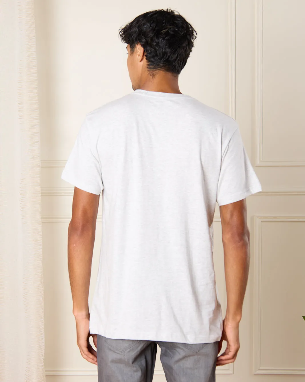 Men Grey Graphic T-Shirt sold by Redtag product image thumbnail 3