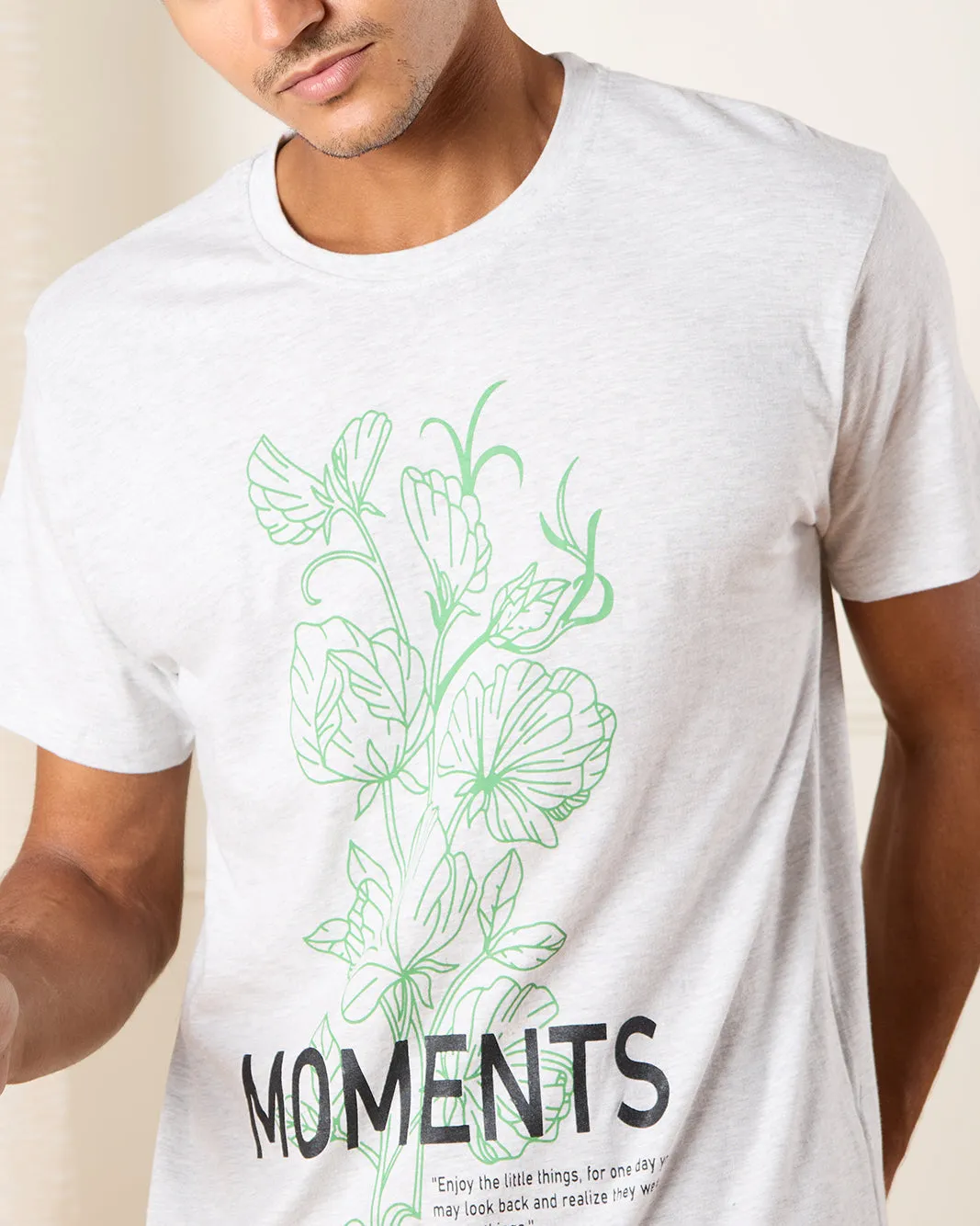 Men Grey Graphic T-Shirt sold by Redtag product image thumbnail 4