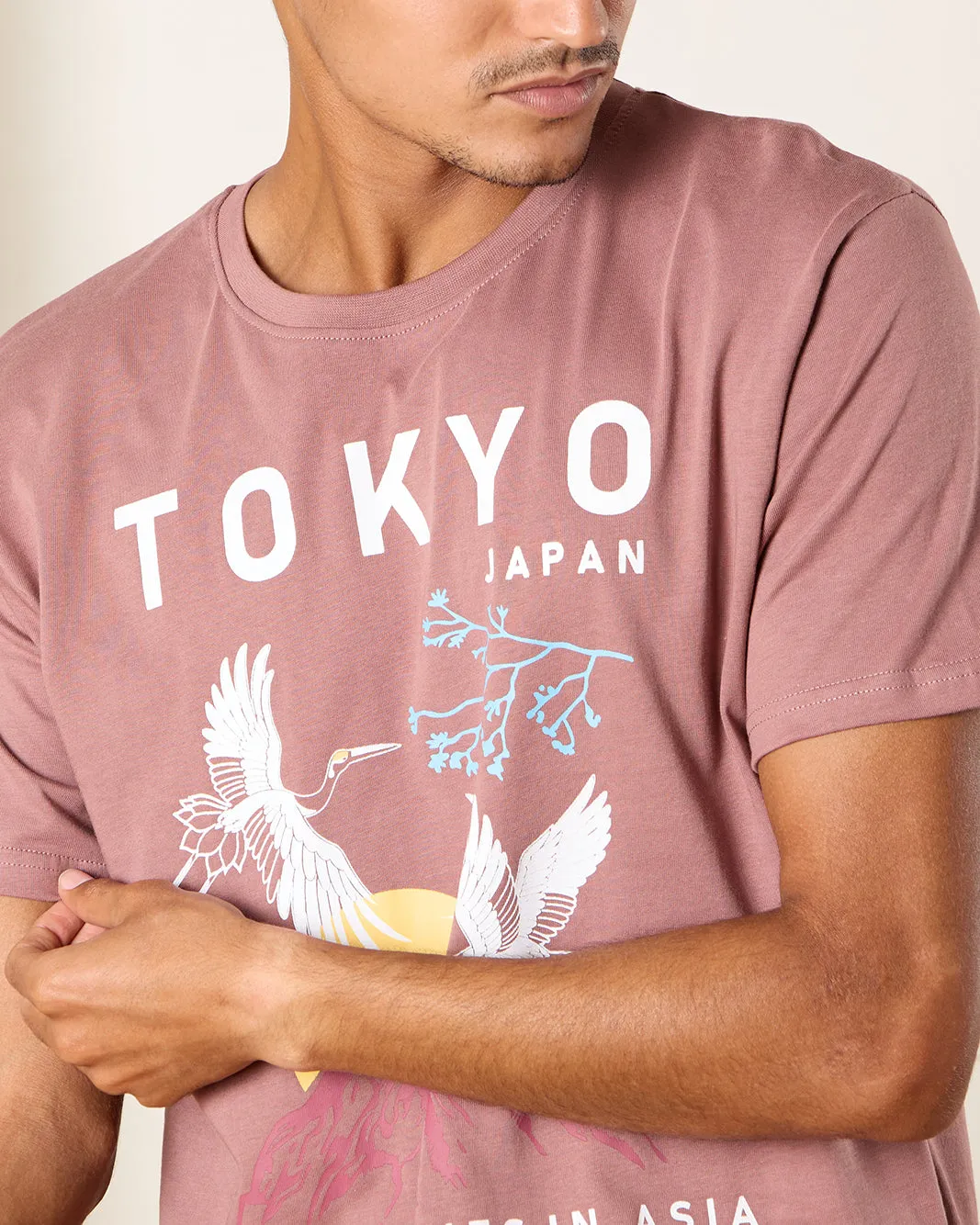 Men Pink Graphic T-Shirt sold by Redtag product image thumbnail 4