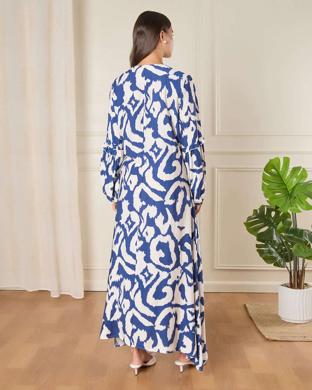 Women Blue Printed Dress sold by Redtag product image thumbnail 3