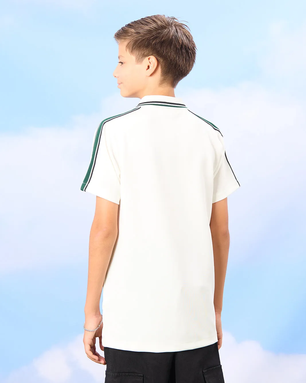 Senior Boys White Baseball Shirt sold by Redtag product image thumbnail 3