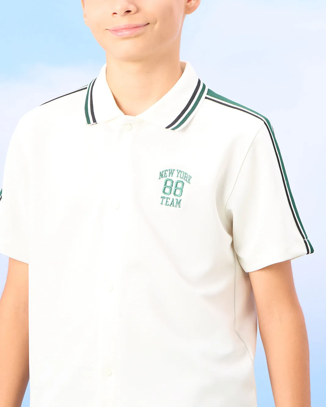 Senior Boys White Baseball Shirt sold by Redtag product image thumbnail 4