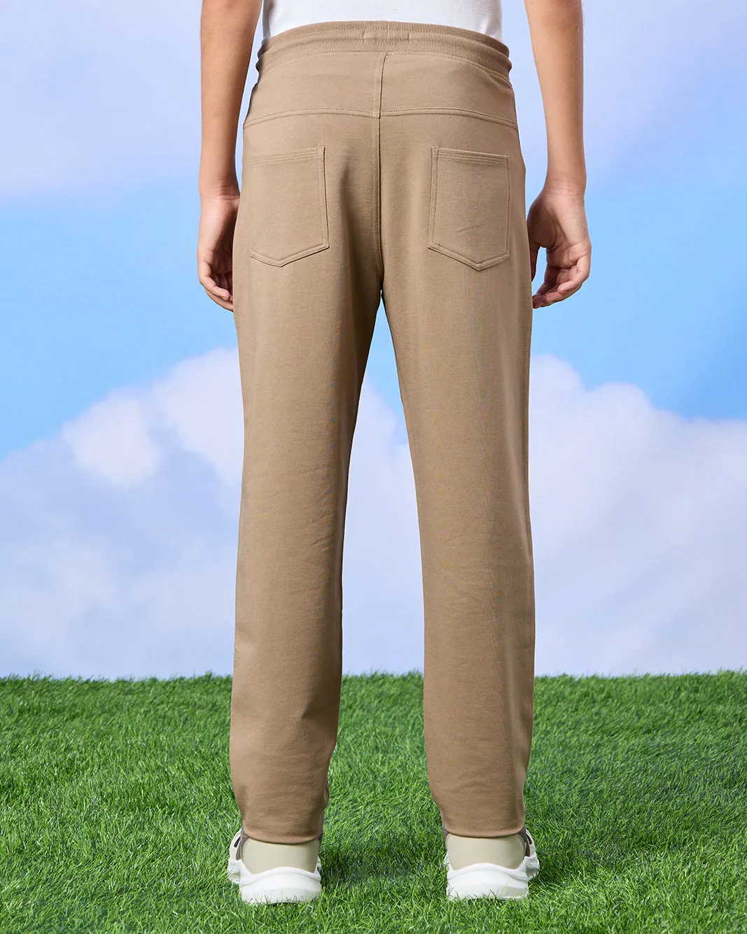 Senior Boys Brown Plain Stretch Active Pants sold by Redtag product image thumbnail 3
