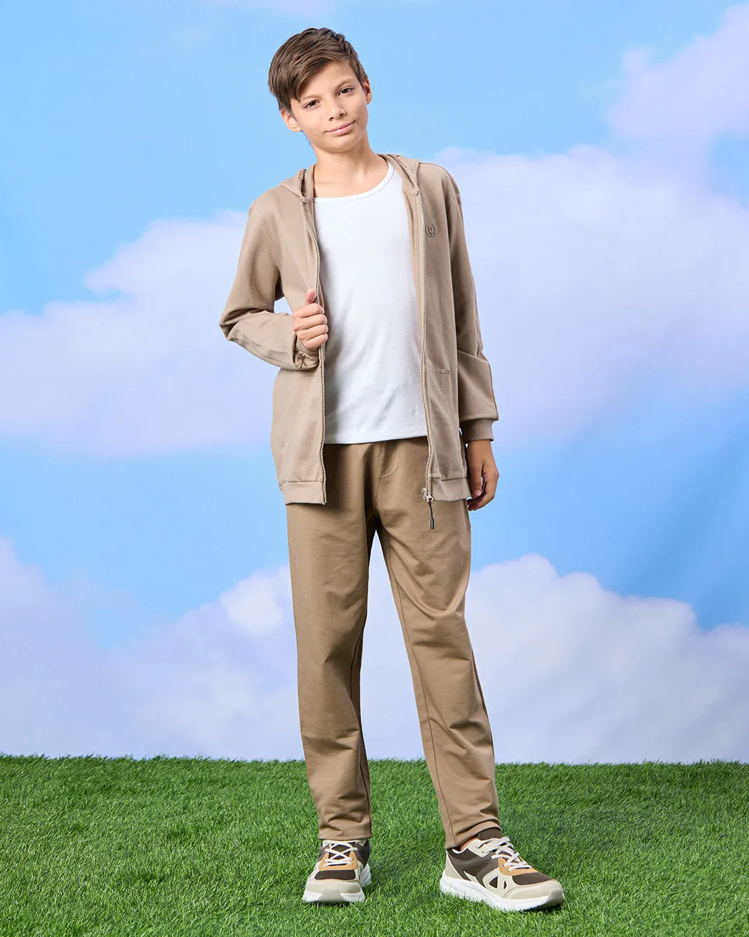 Senior Boys Brown Plain Stretch Active Pants sold by Redtag product image thumbnail 2