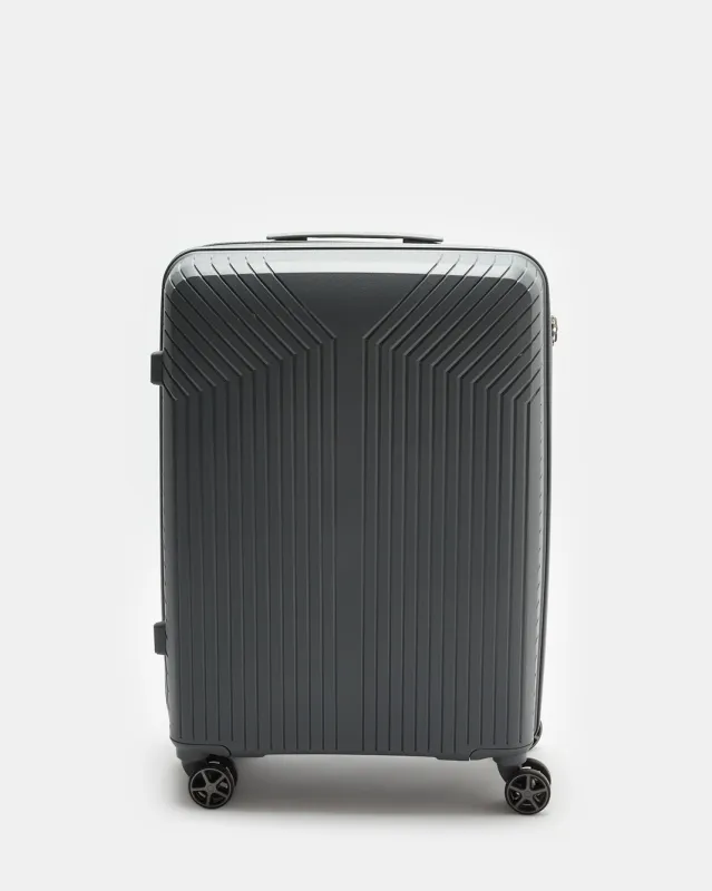 Grey Textured Trolley Luggage Trolley (24 Inch) sold by Redtag