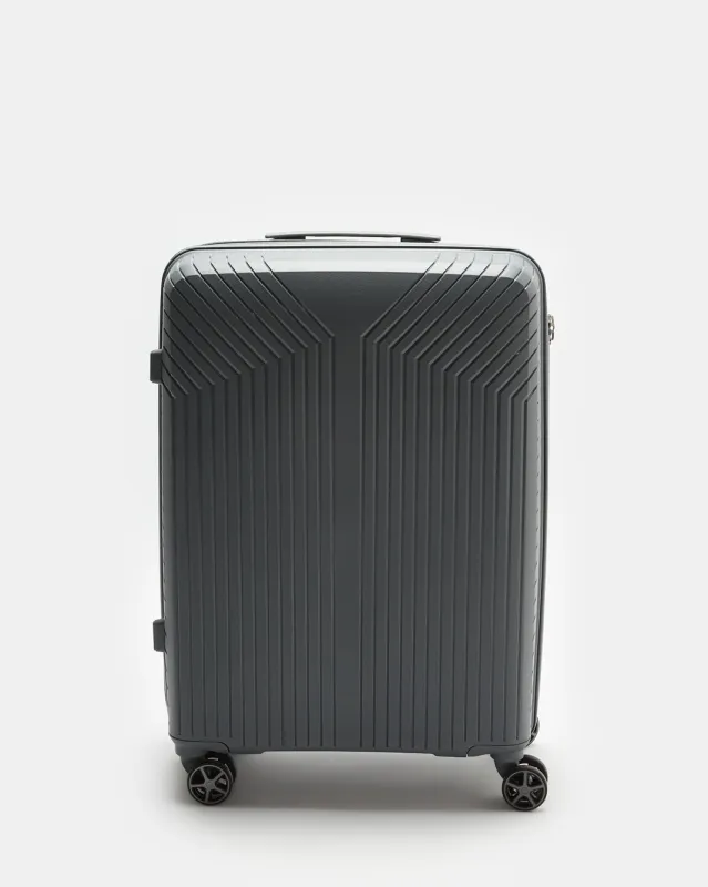 Grey Textured Trolley Luggage Trolley (20 Inch) sold by Redtag