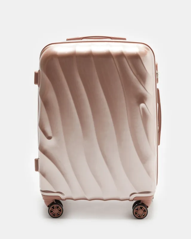 Pink Textured Trolley Luggage Trolley (24 Inch) sold by Redtag