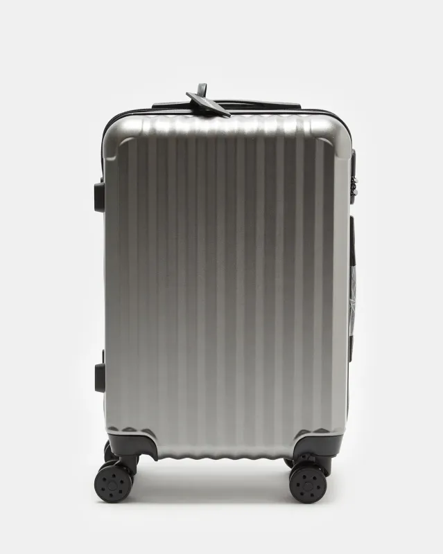 Silver Textured Trolley Luggage (20 Inch) sold by Redtag