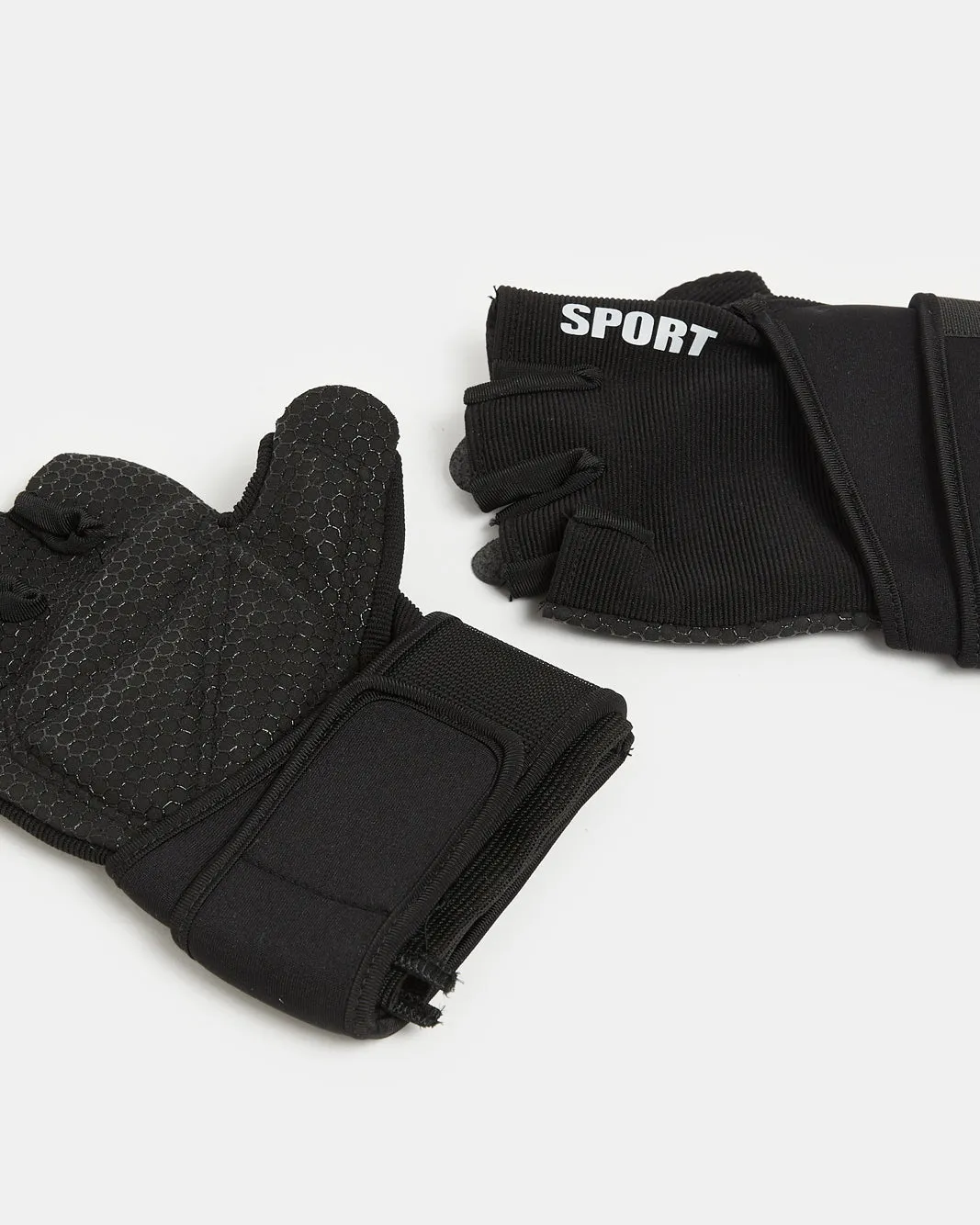Black Gym Gloves (Medium) sold by Redtag product image thumbnail 4