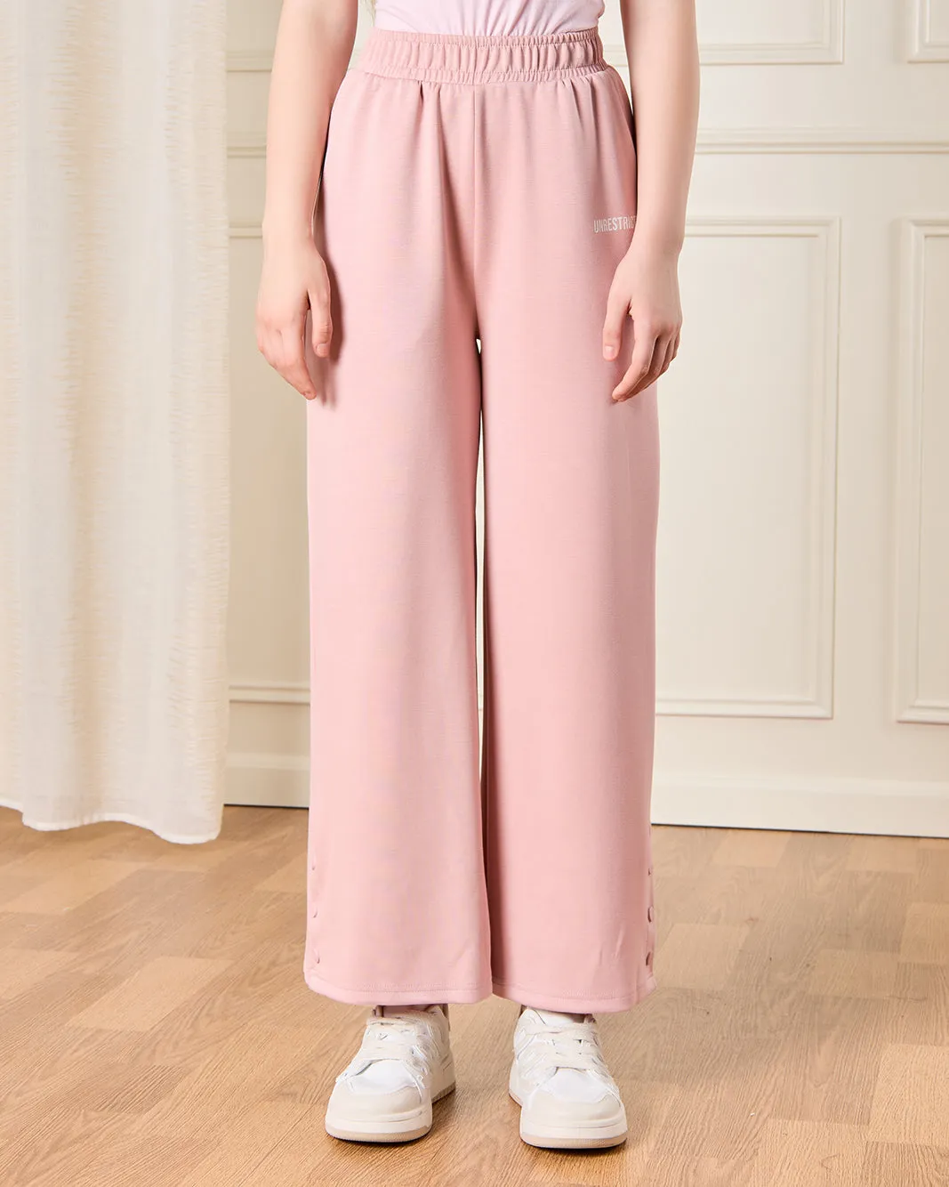 Senior Girls Pink Printed Wide Leg Pants sold by Redtag