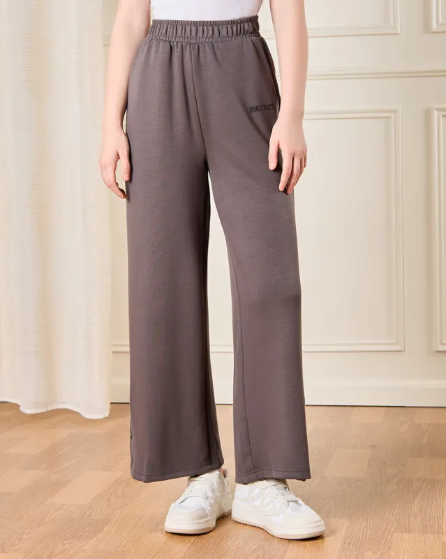 Senior Girls Brown Printed Wide Leg Pants sold by Redtag