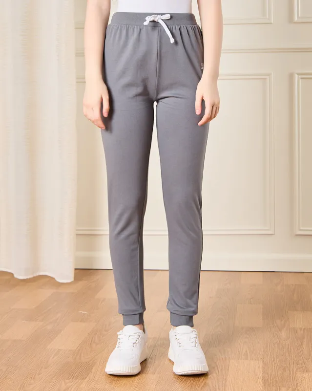 Senior Girls Grey Plain Active Pants sold by Redtag