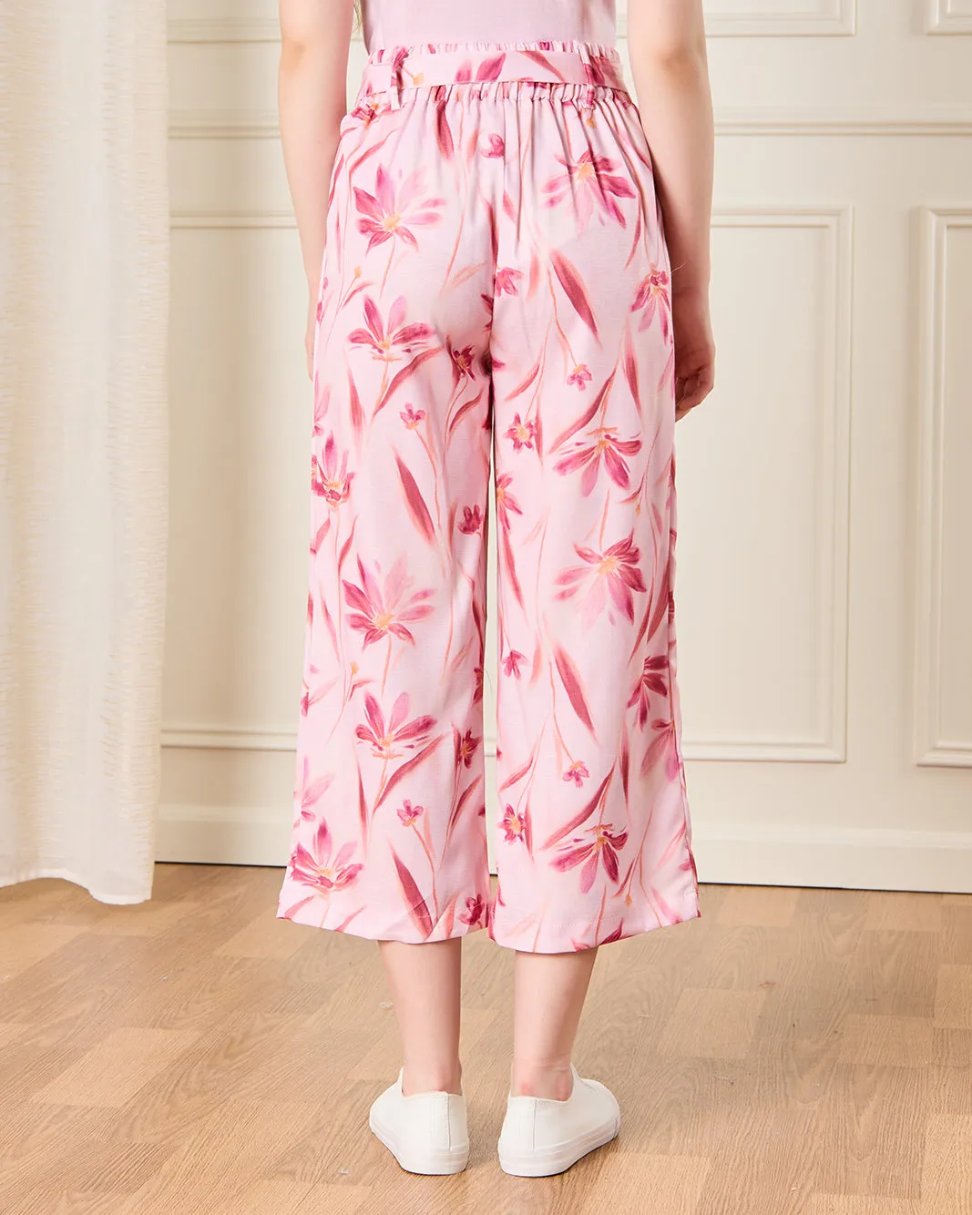 Senior Girls Pink Printed Casual Trousers sold by Redtag product image thumbnail 3