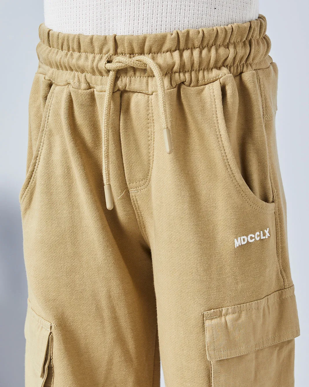 Boys Beige Cargo Active Pants sold by Redtag product image thumbnail 4