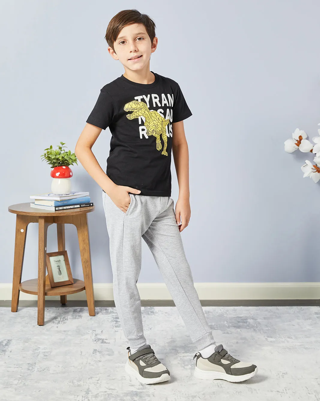 Boys Grey Embellished Active Pants sold by Redtag product image thumbnail 2