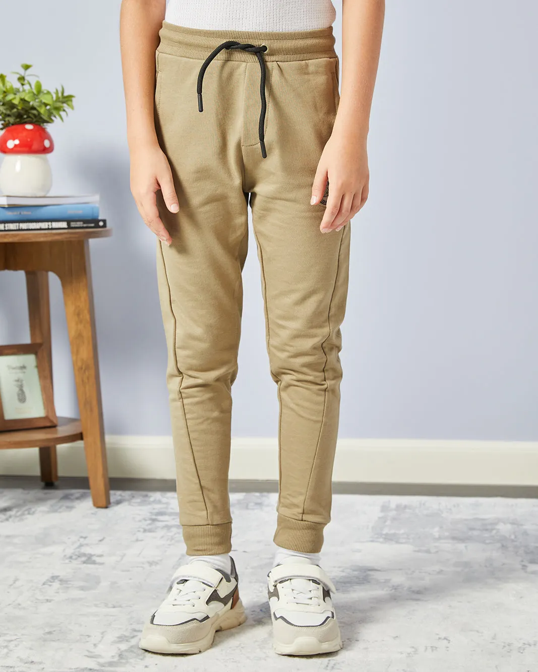 Boys Beige Embellished Active Pants sold by Redtag